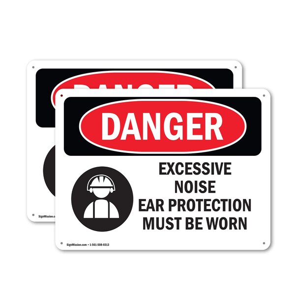 Signmission 10 in Height, 14 in Width, Plastic, Rectangle OS-2PACK-DS-P-1014-L-1206 - main